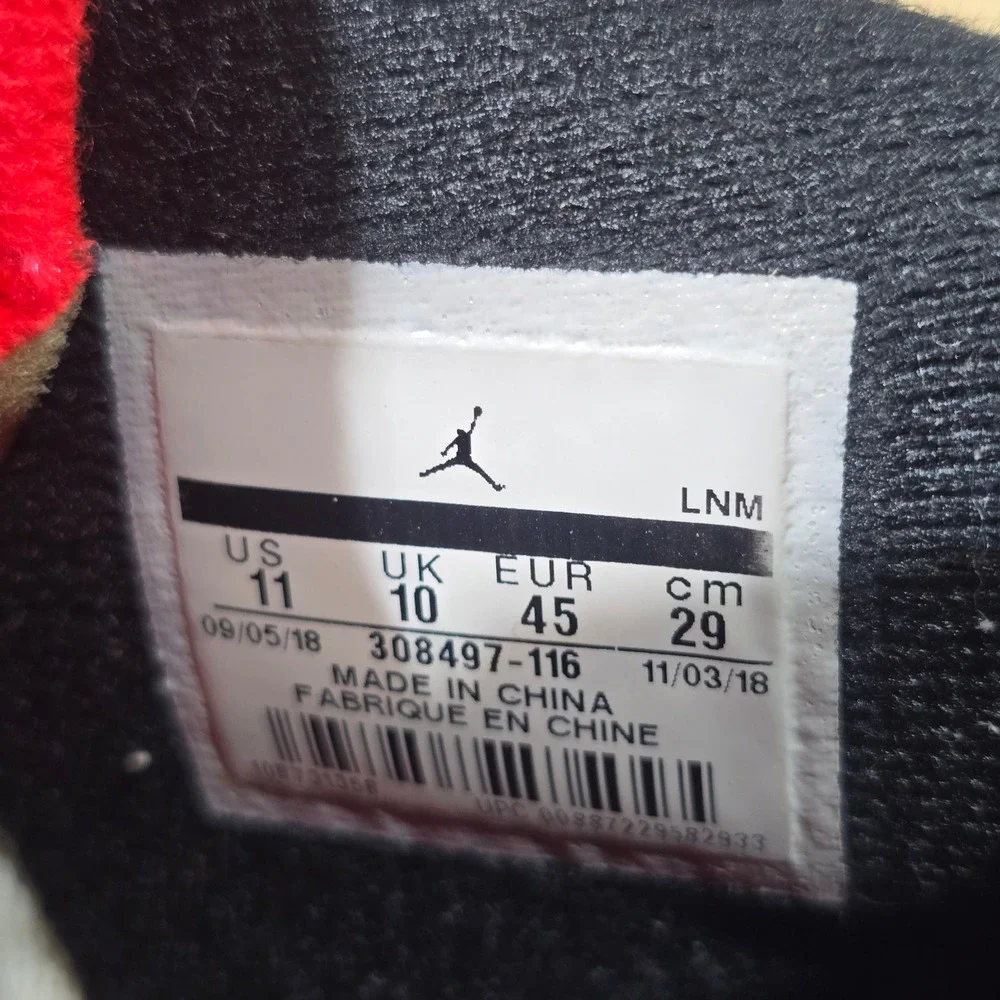 Jordan 4 Retro Flight Nostalgia Pale Citron 308497-116‎ Size 11 White 2018 Tag